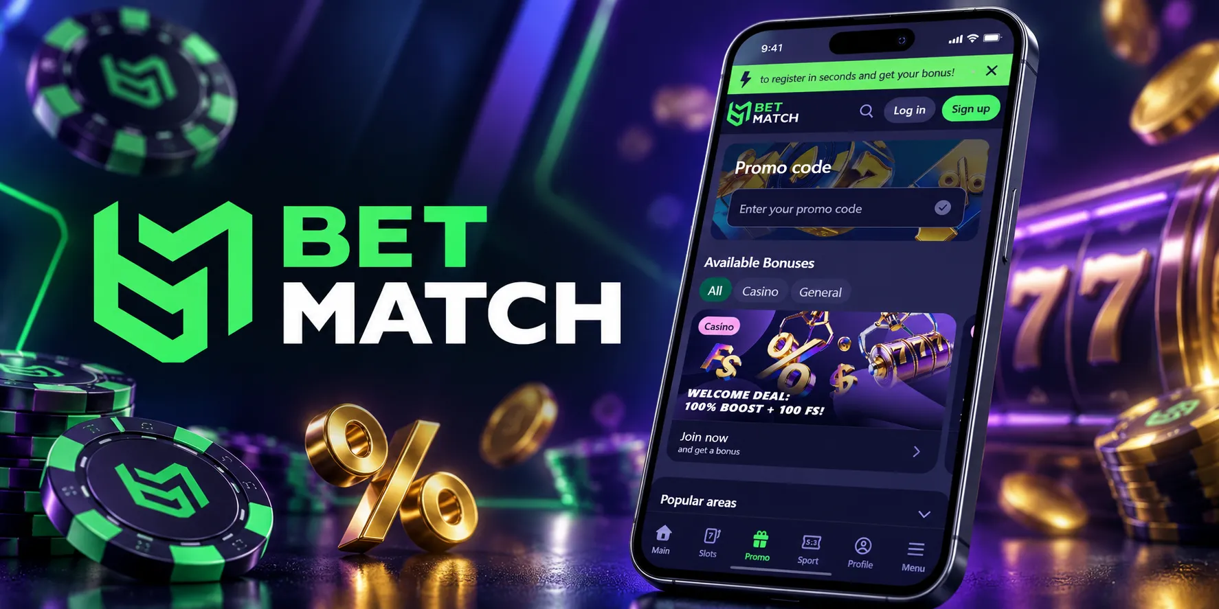 BetMatch Casino App-Screenshot